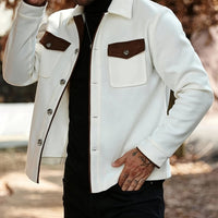 Dwight Contrast Trim Brushed Overshirt