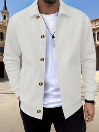 Dickson Textured Weave Button Up Overshirt