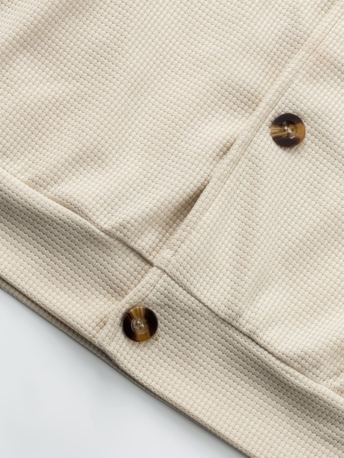 Dickson Textured Weave Button Up Overshirt