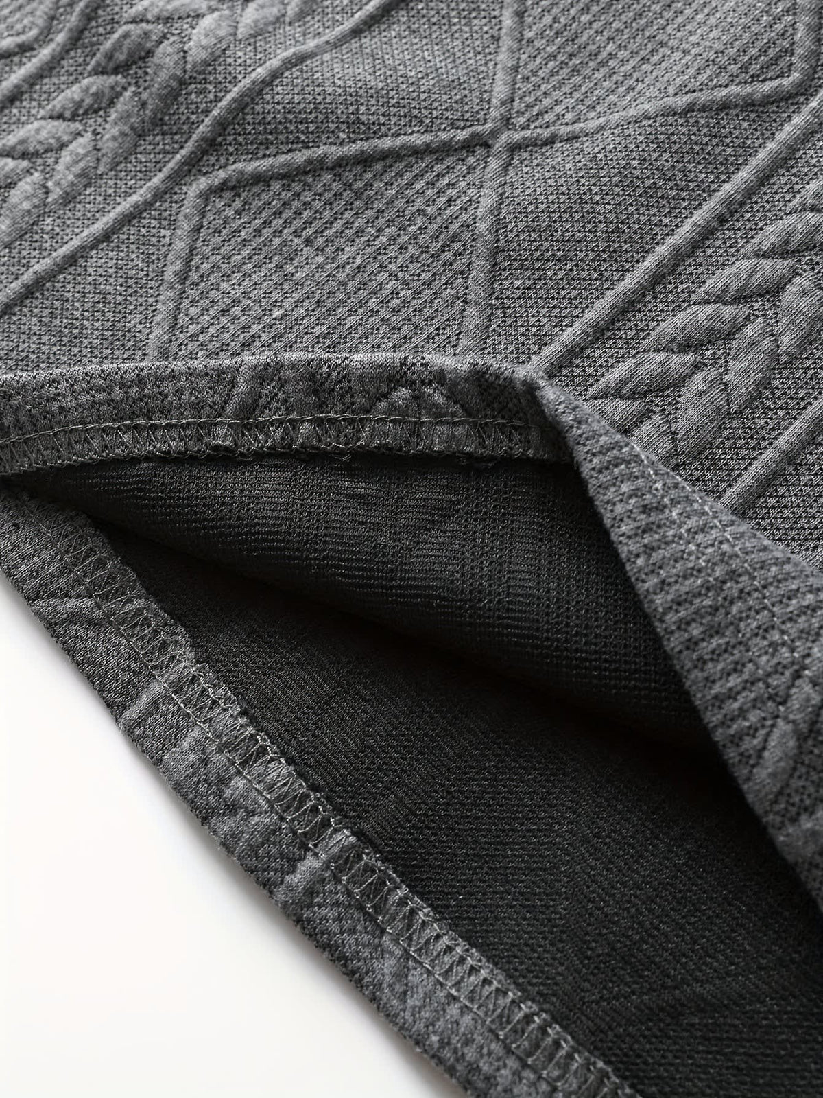 Gibson Raised Cable Texture Crew Neck Top