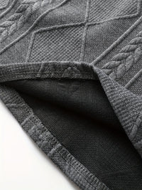 Gibson Raised Cable Texture Crew Neck Top