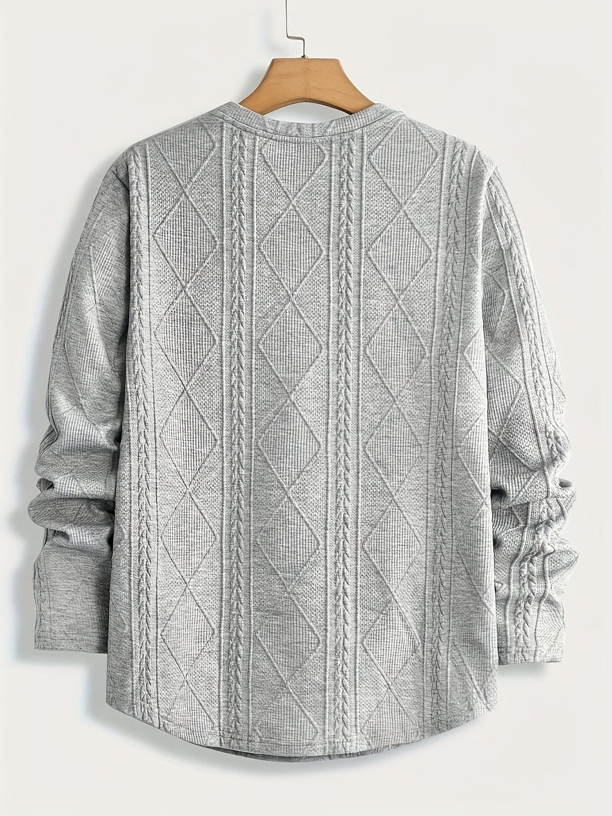 Gibson Raised Cable Texture Crew Neck Top