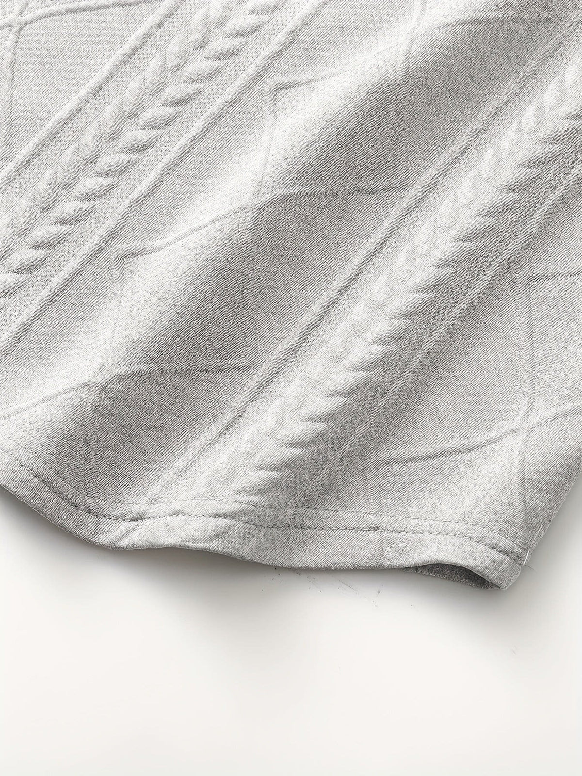 Gibson Raised Cable Texture Crew Neck Top