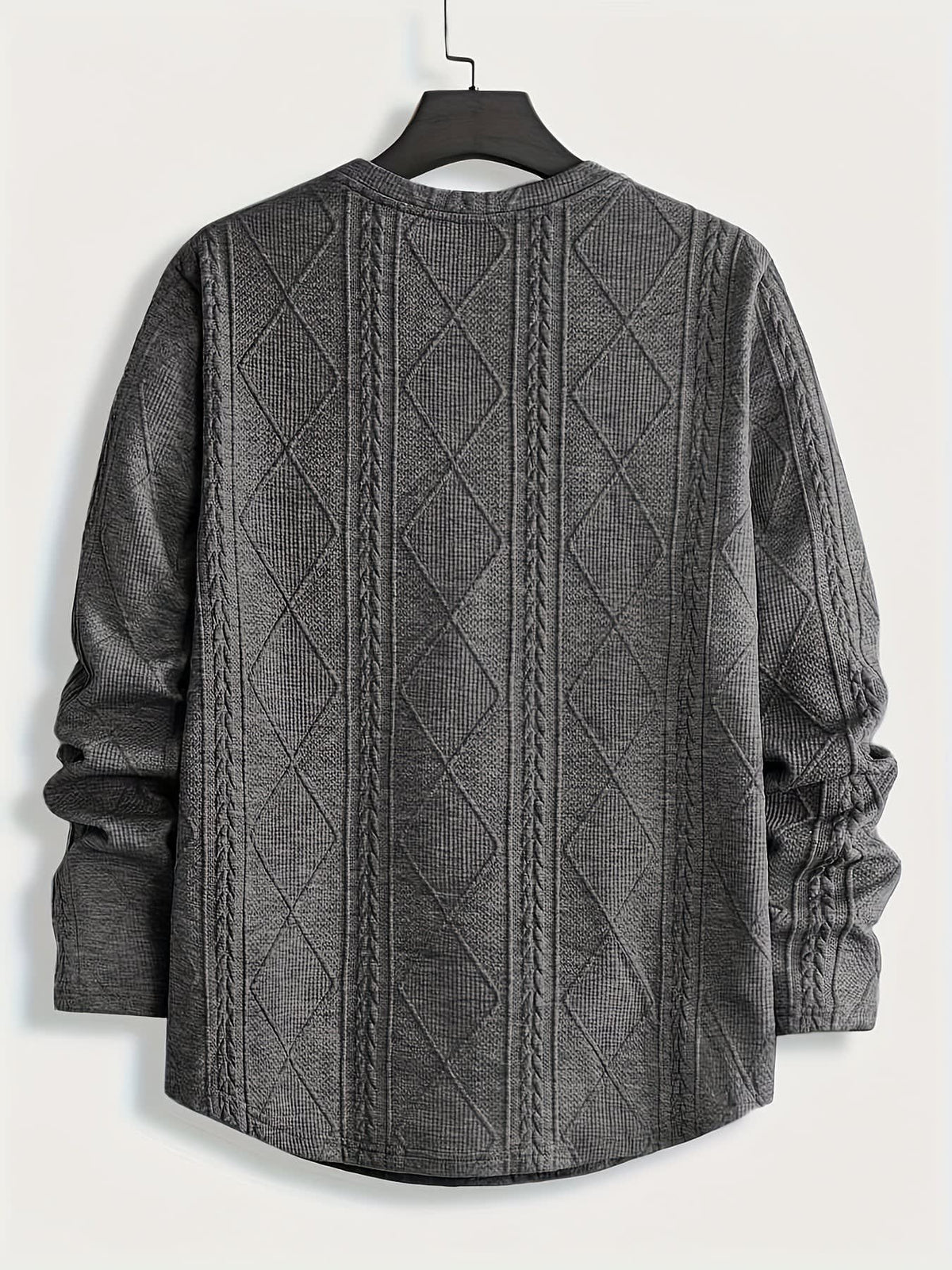 Gibson Raised Cable Texture Crew Neck Top