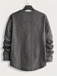 Gibson Raised Cable Texture Crew Neck Top