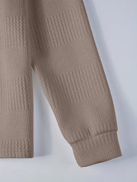 Hamlin Waffle Texture Long Sleeve Polo