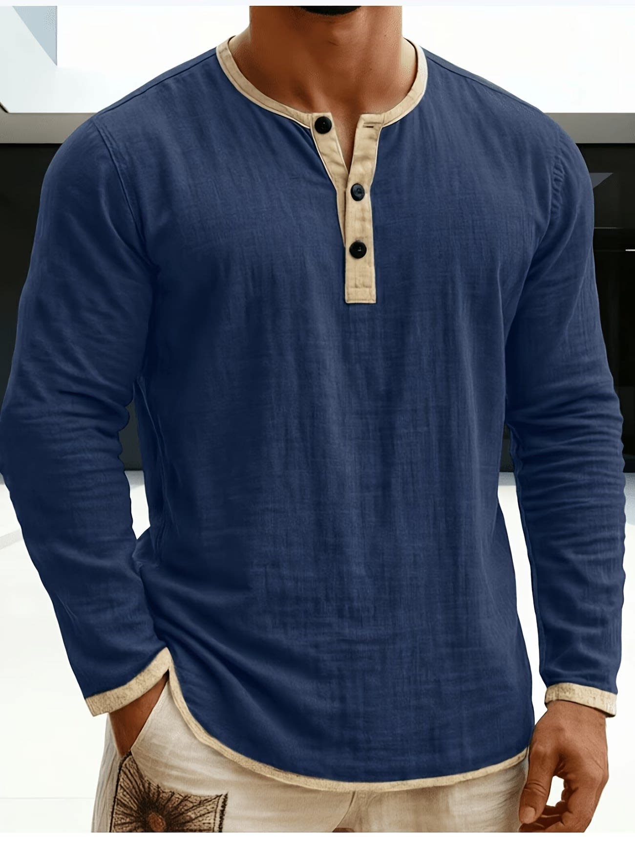 Tate Contrast Trim Long Sleeve Henley_3
