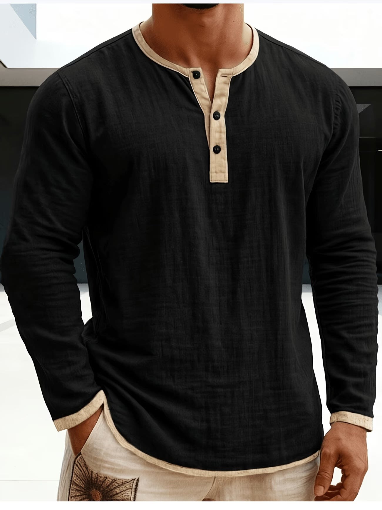 Tate Contrast Trim Long Sleeve Henley_4