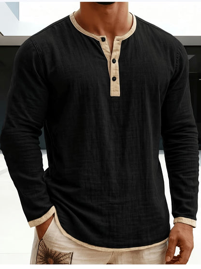 Tate Contrast Trim Long Sleeve Henley_4