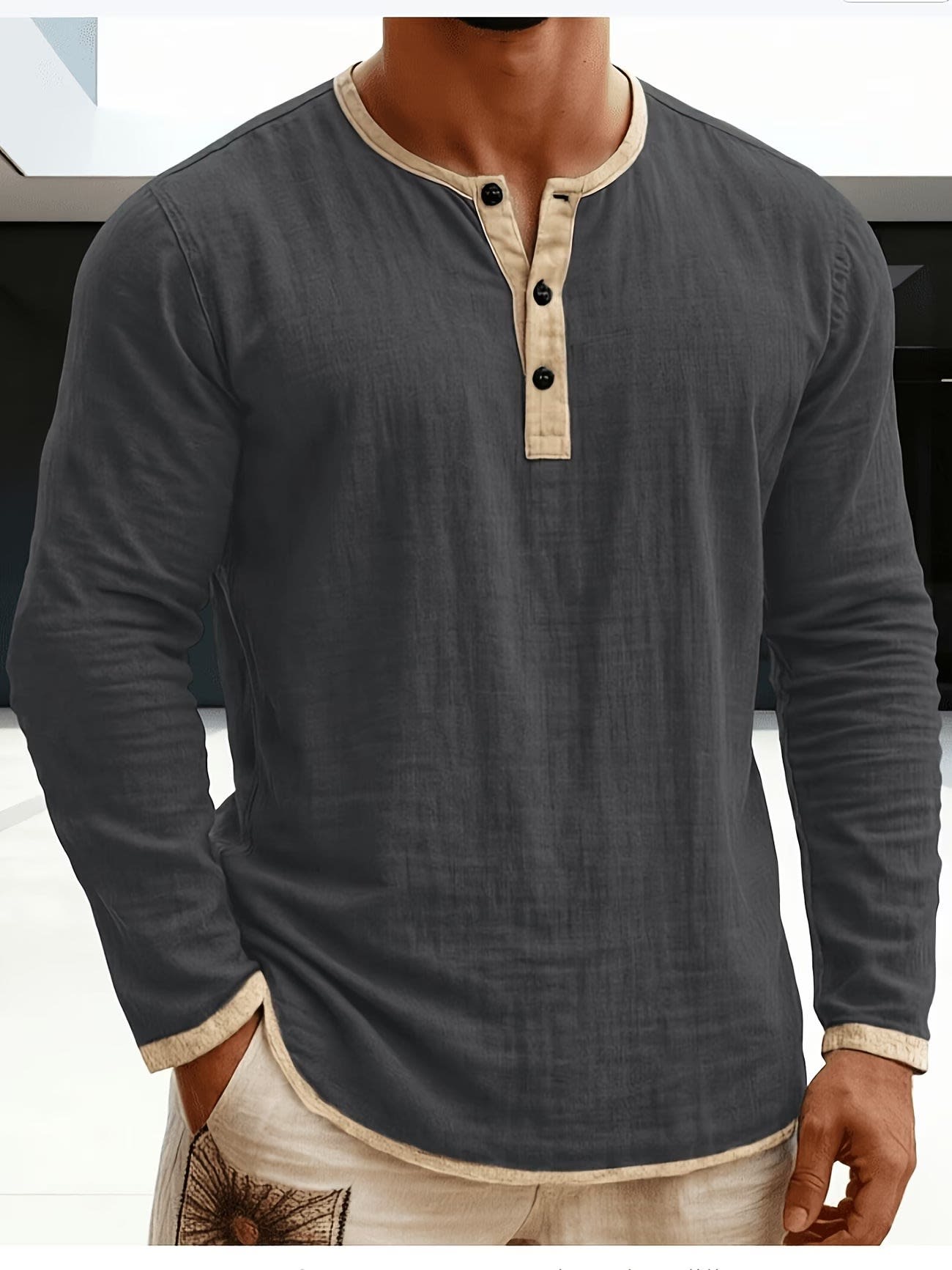 Tate Contrast Trim Long Sleeve Henley_5