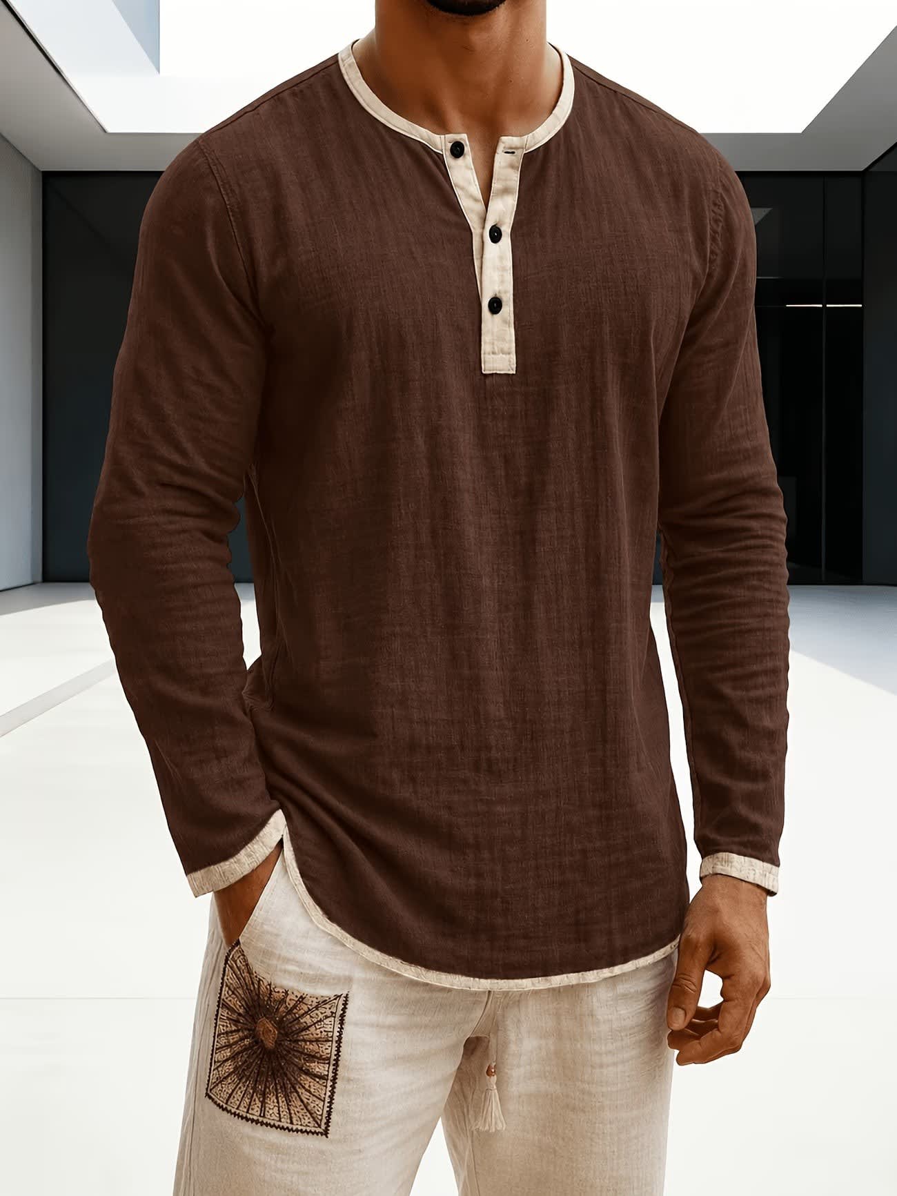 Tate Contrast Trim Long Sleeve Henley_6
