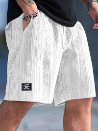 Robert Geometric Texture Drawstring Shorts