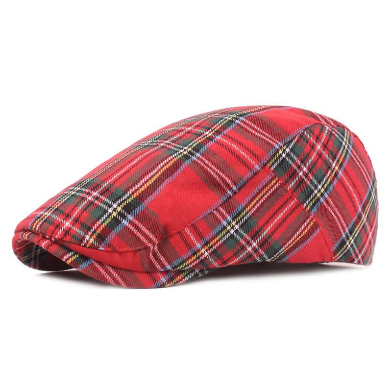 Rafael Tartan Check Flat Cap