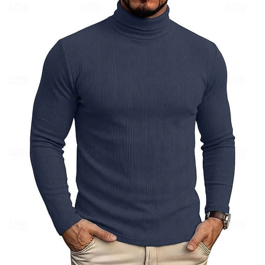 Gaston Vertical Rib Knit Turtleneck_1