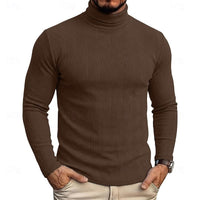 Gaston Vertical Rib Knit Turtleneck