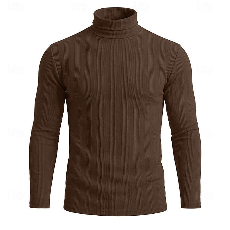 Gaston Vertical Rib Knit Turtleneck
