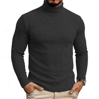 Gaston Vertical Rib Knit Turtleneck