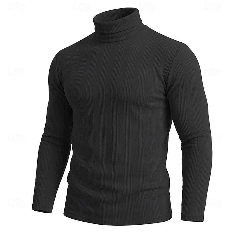 Gaston Vertical Rib Knit Turtleneck