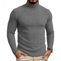 Gaston Vertical Rib Knit Turtleneck