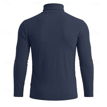 Gaston Vertical Rib Knit Turtleneck_4