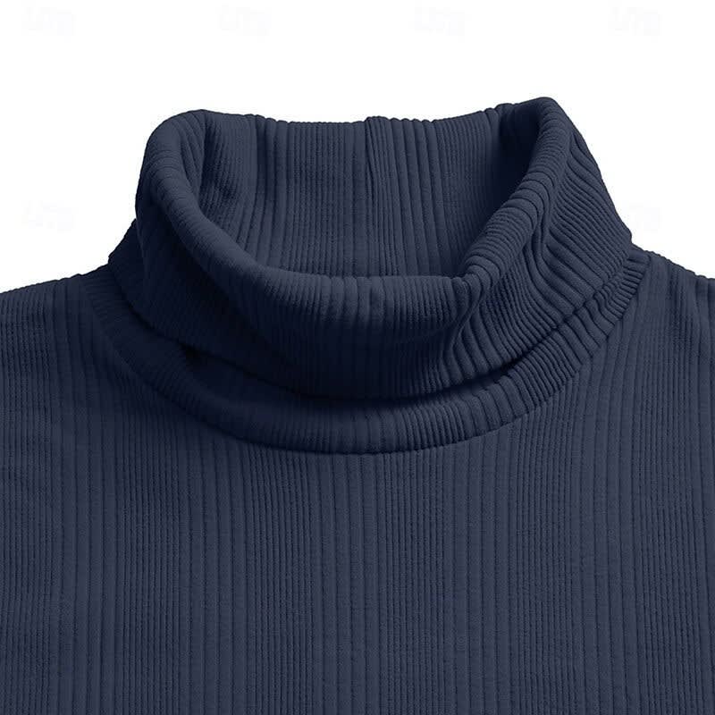 Gaston Vertical Rib Knit Turtleneck