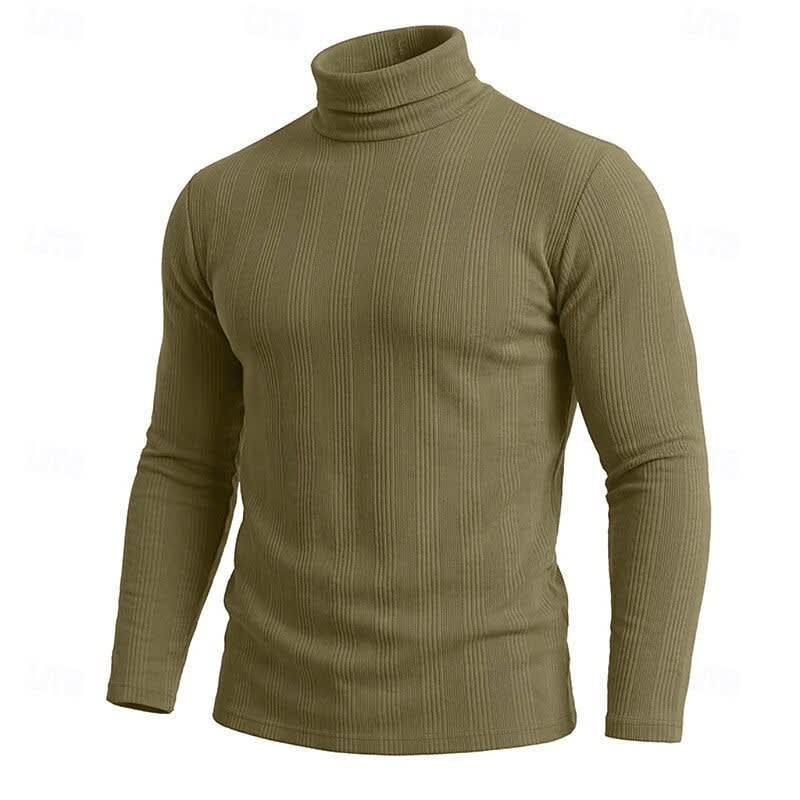 Gaston Vertical Rib Knit Turtleneck