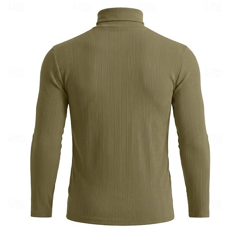 Gaston Vertical Rib Knit Turtleneck