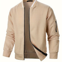 Hagen Quilted Zip Up Bomber Jacket