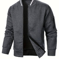 Hagen Quilted Zip Up Bomber Jacket