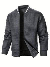 Hagen Quilted Zip Up Bomber Jacket