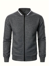 Hagen Quilted Zip Up Bomber Jacket
