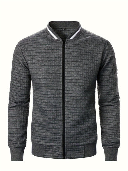 Hagen Quilted Zip Up Bomber Jacket_14
