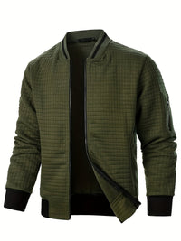 Hagen Quilted Zip Up Bomber Jacket