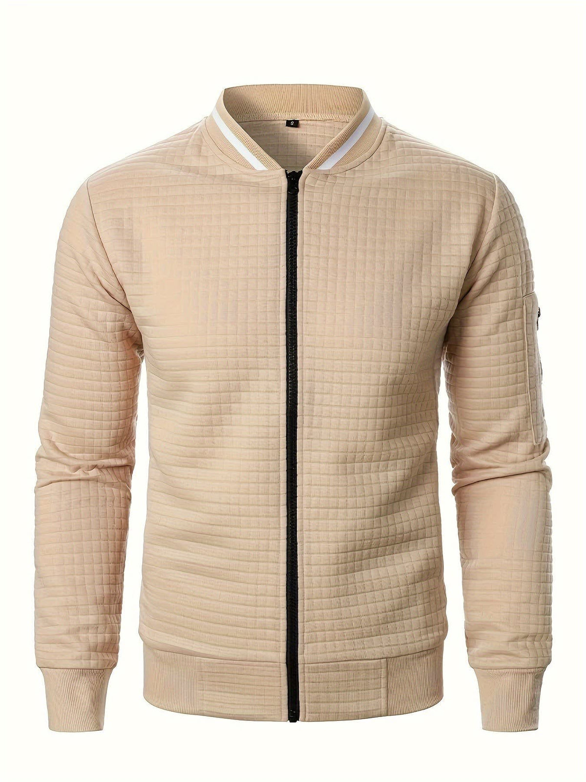 Hagen Quilted Zip Up Bomber Jacket