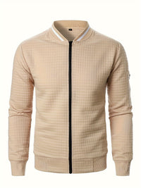 Hagen Quilted Zip Up Bomber Jacket