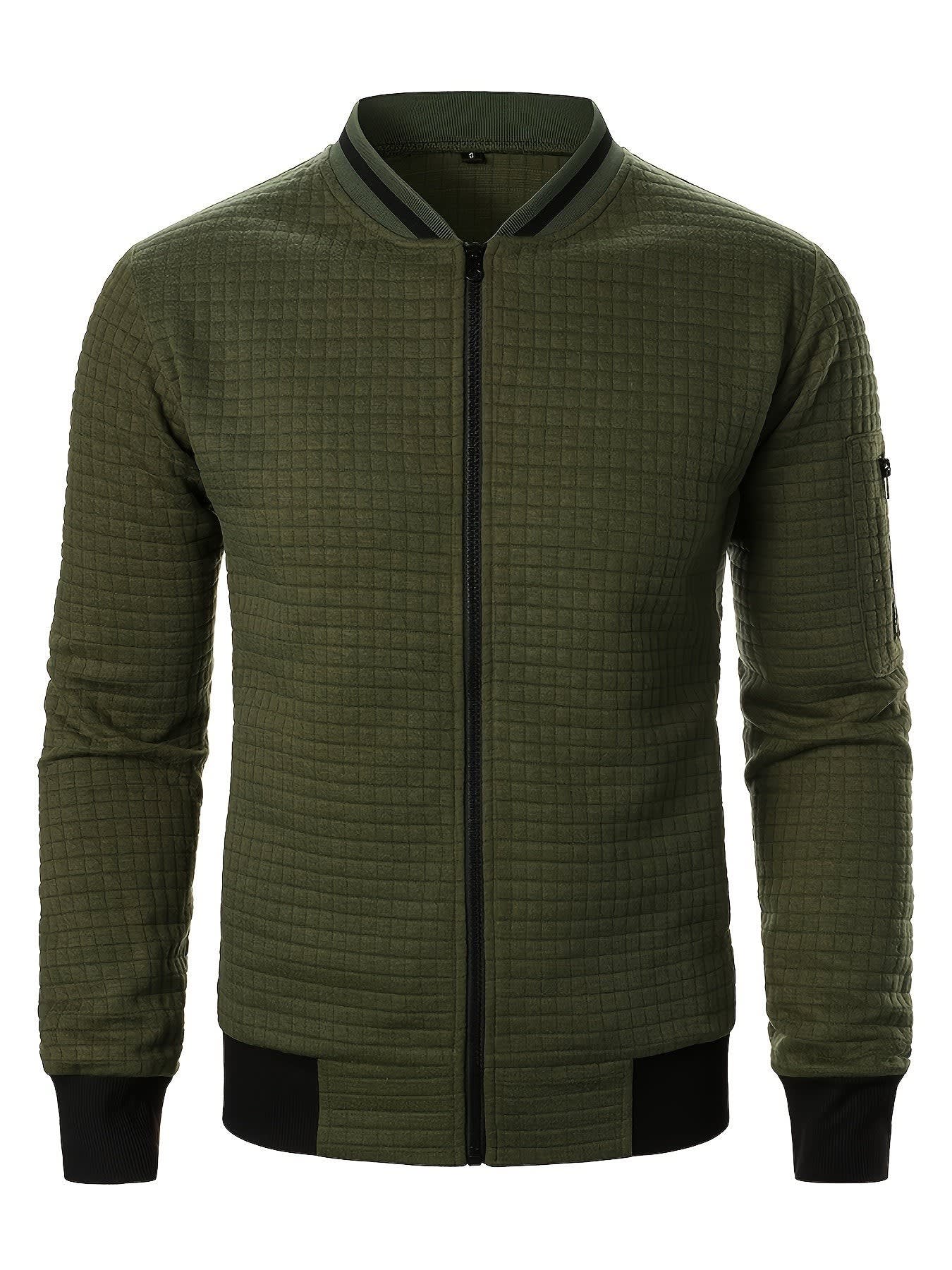 Hagen Quilted Zip Up Bomber Jacket_20