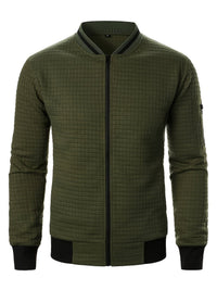 Hagen Quilted Zip Up Bomber Jacket