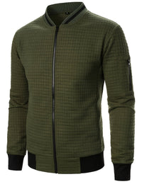 Hagen Quilted Zip Up Bomber Jacket