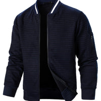 Hagen Quilted Zip Up Bomber Jacket