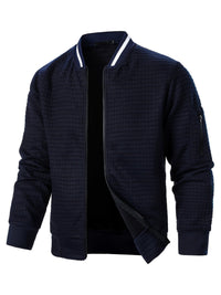 Hagen Quilted Zip Up Bomber Jacket