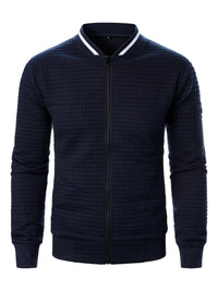 Hagen Quilted Zip Up Bomber Jacket