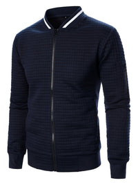 Hagen Quilted Zip Up Bomber Jacket