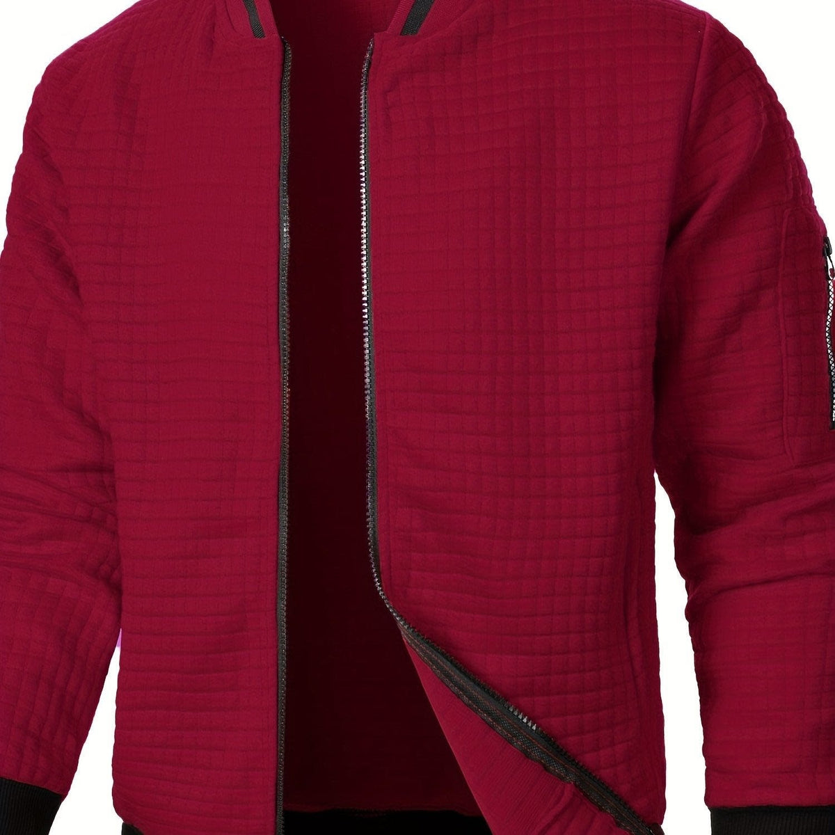 Hagen Quilted Zip Up Bomber Jacket