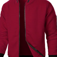 Hagen Quilted Zip Up Bomber Jacket