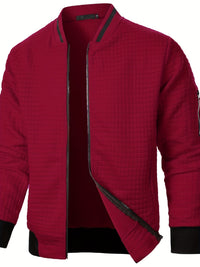 Hagen Quilted Zip Up Bomber Jacket