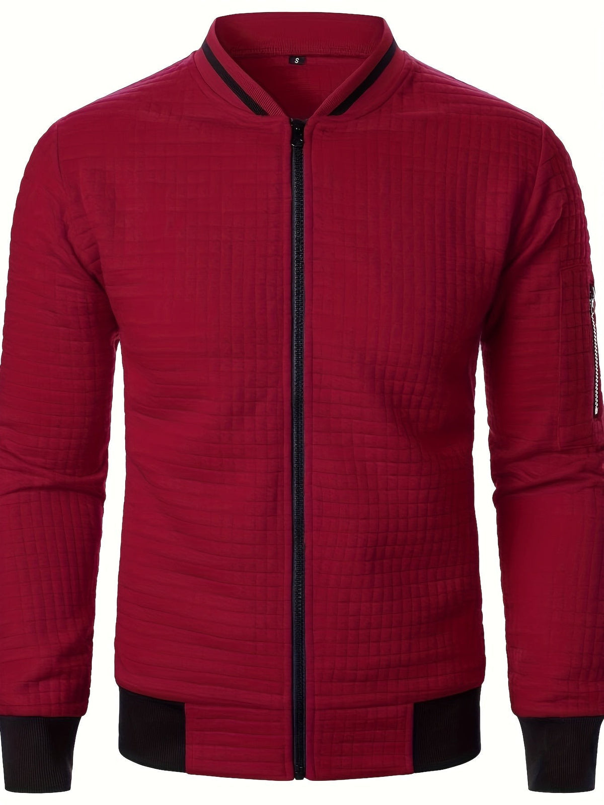 Hagen Quilted Zip Up Bomber Jacket