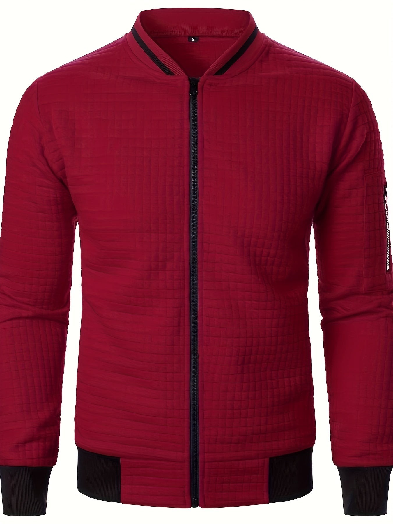 Hagen Quilted Zip Up Bomber Jacket_32