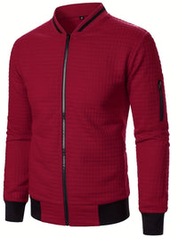 Hagen Quilted Zip Up Bomber Jacket