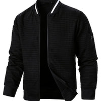 Hagen Quilted Zip Up Bomber Jacket
