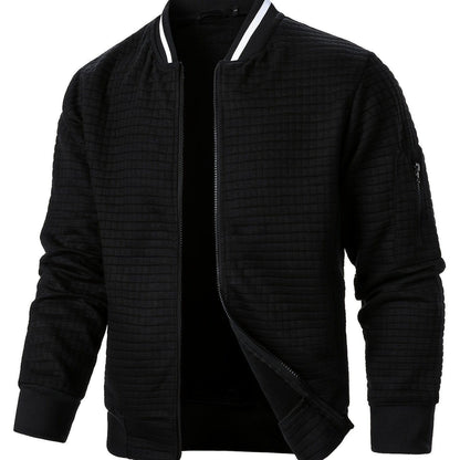Hagen Quilted Zip Up Bomber Jacket_6